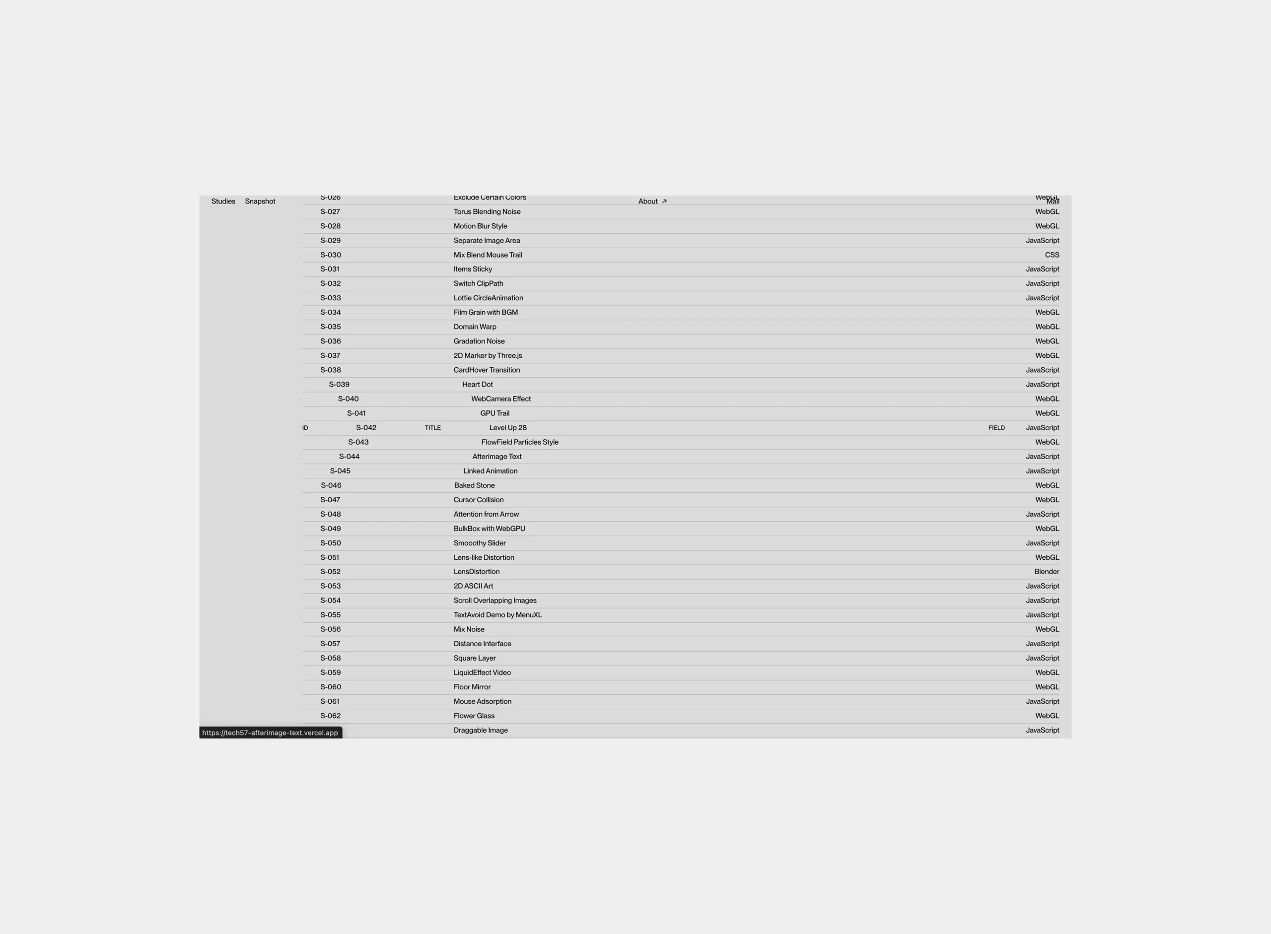 Personal Portfolio の制作イメージ 2